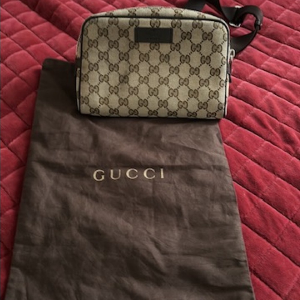 Gucci Beige and Brown Crossbody Bag